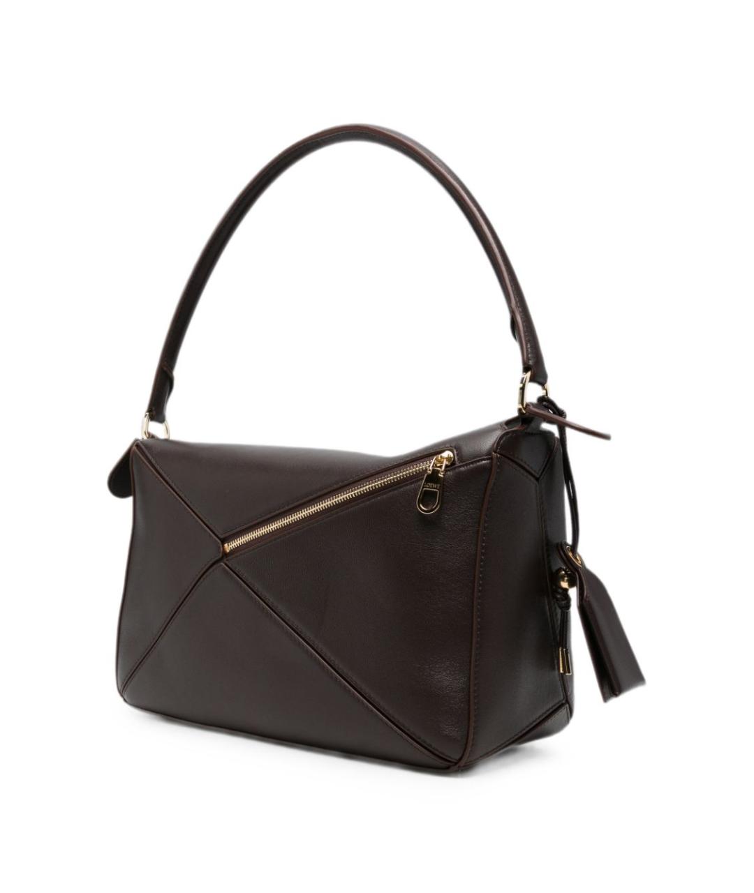 LOEWE Коричневая кожаная сумка через плечо, фото 4