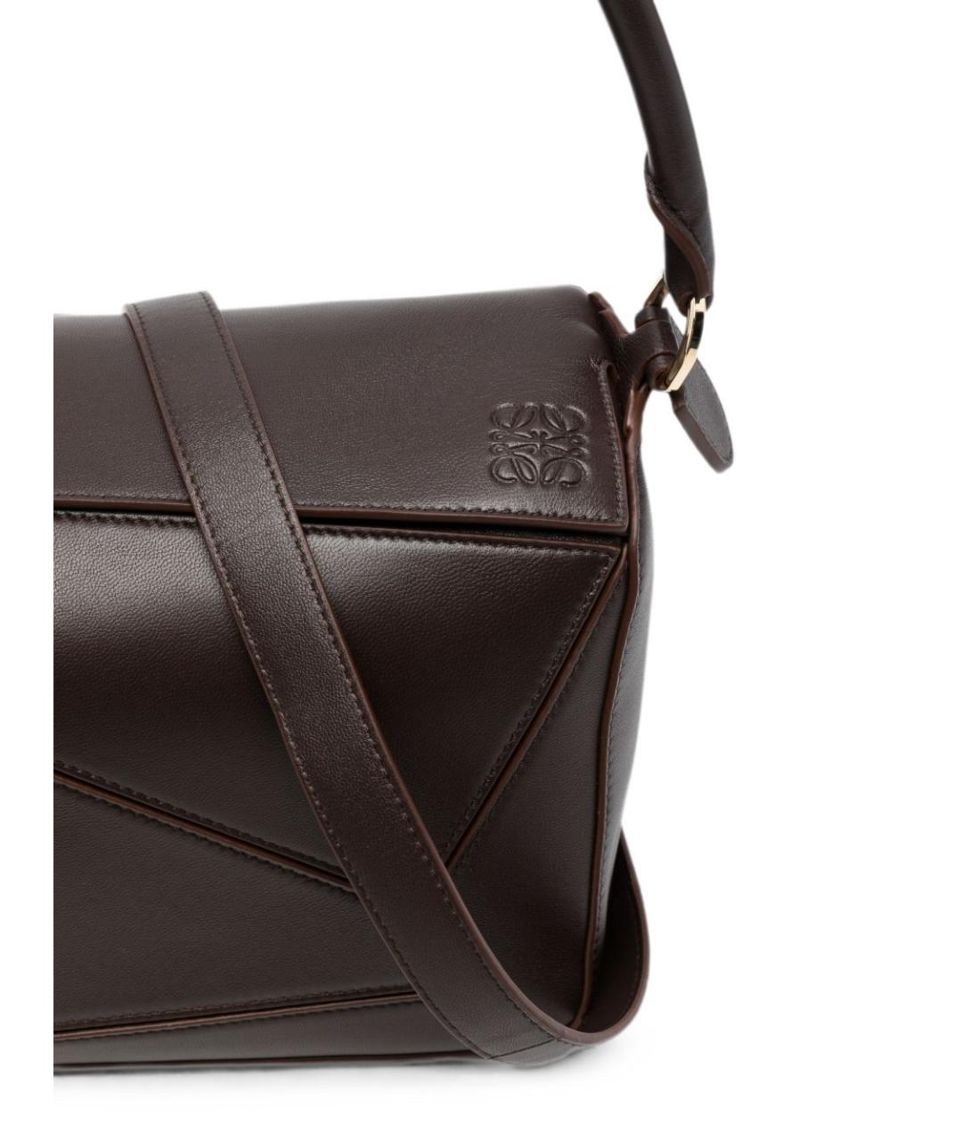 LOEWE Коричневая кожаная сумка через плечо, фото 2