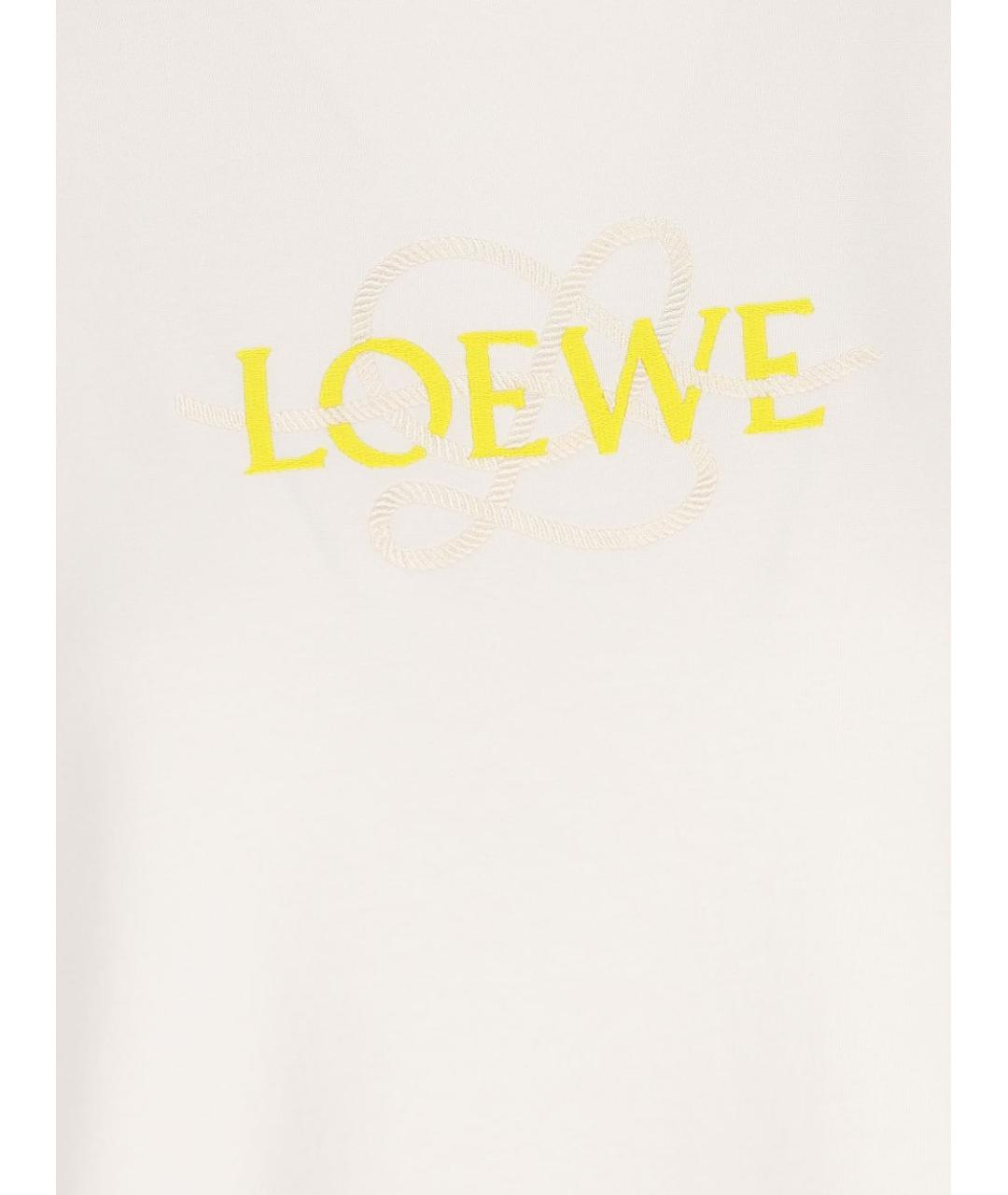LOEWE Белая хлопковая футболка, фото 4