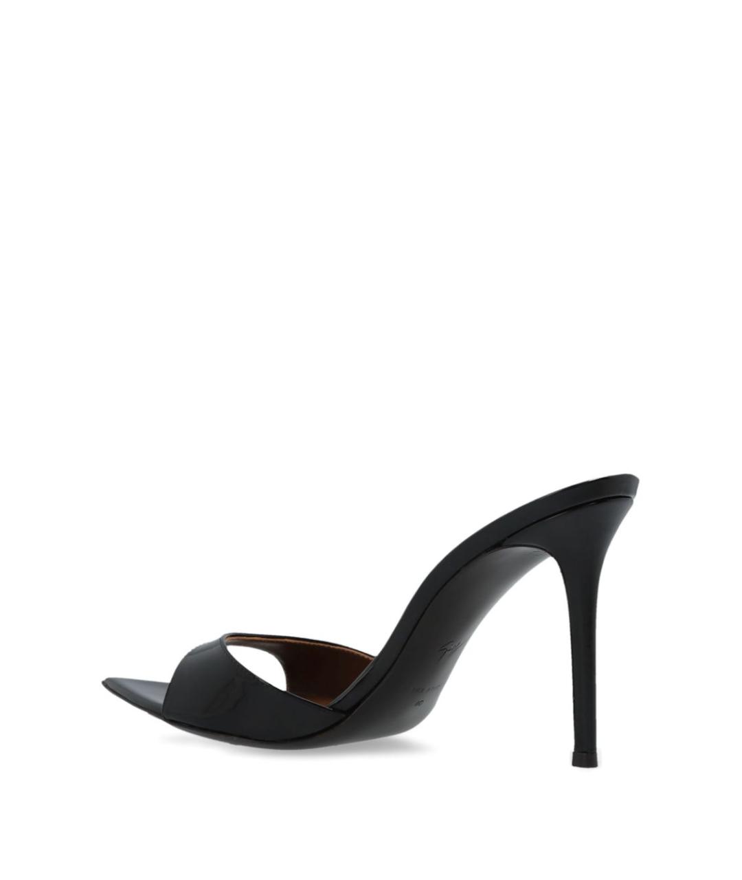 GIUSEPPE ZANOTTI DESIGN Черные мюли из лакированной кожи, фото 4