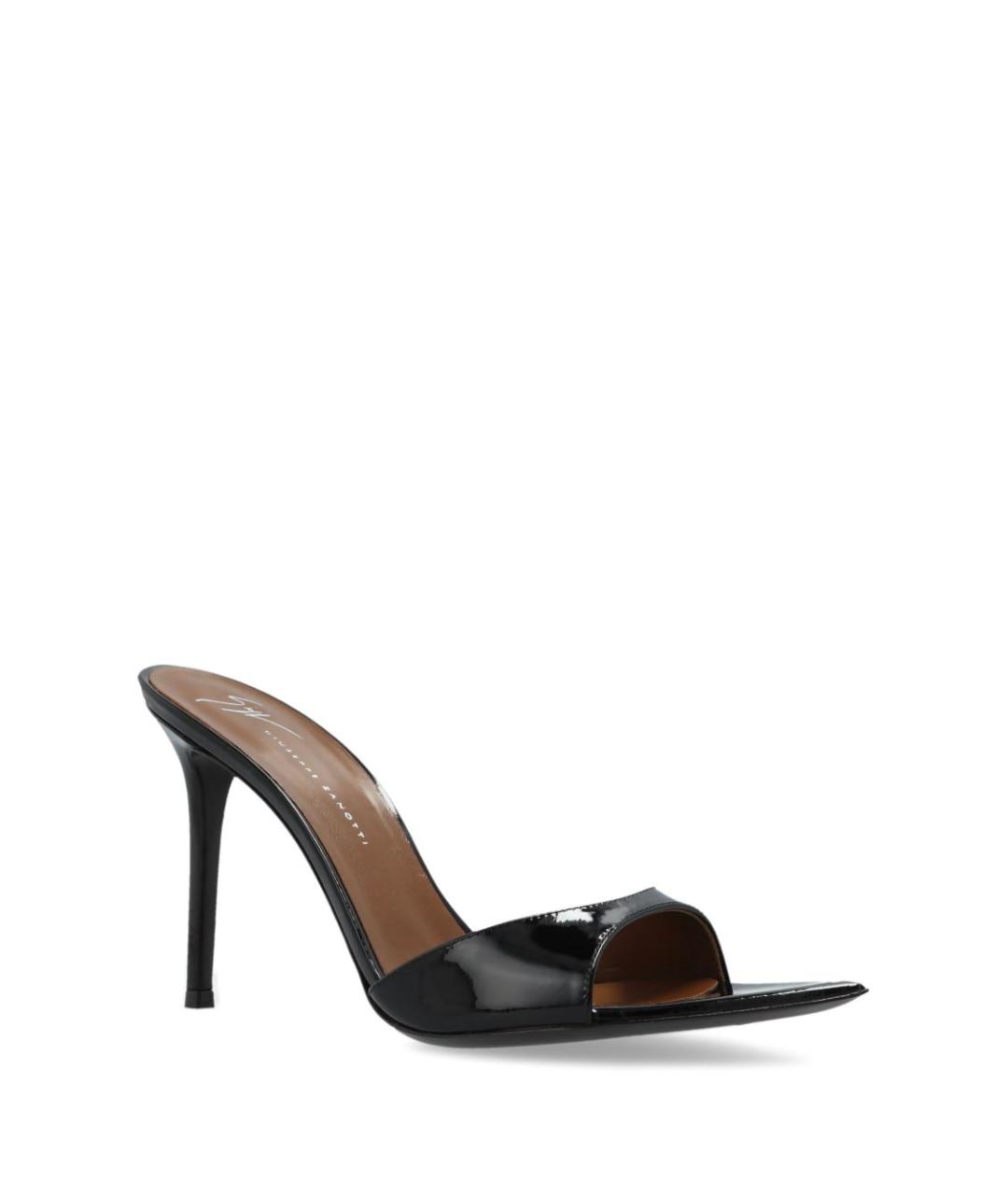 GIUSEPPE ZANOTTI DESIGN Черные мюли из лакированной кожи, фото 6