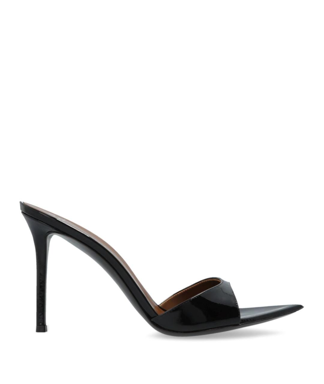 GIUSEPPE ZANOTTI DESIGN Черные мюли из лакированной кожи, фото 1