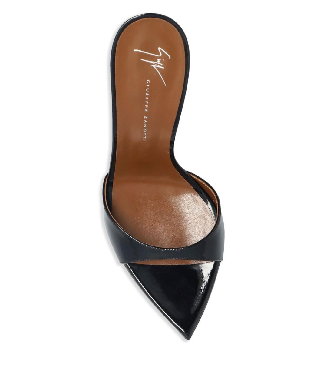 GIUSEPPE ZANOTTI DESIGN Черные мюли из лакированной кожи, фото 2