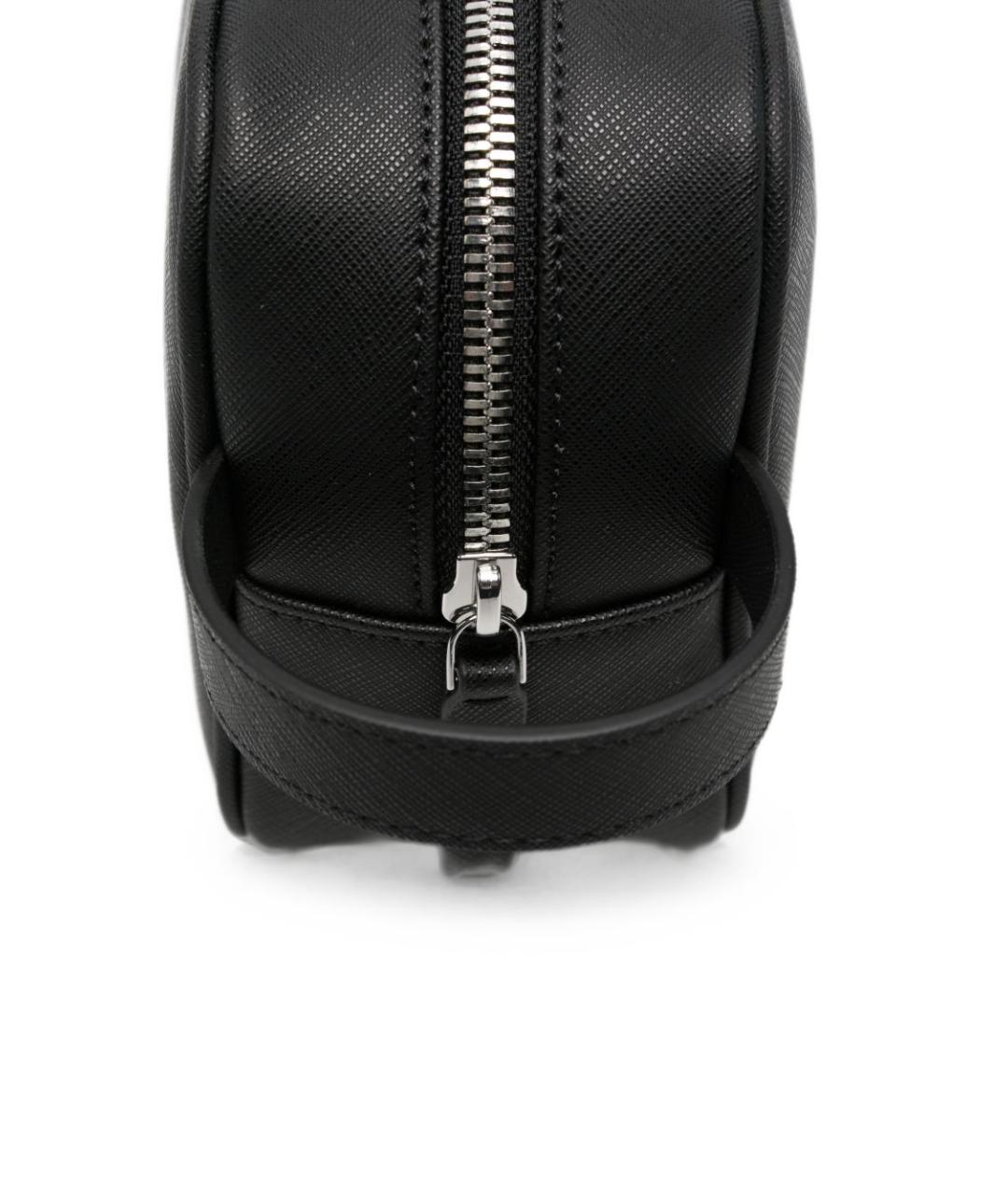 EMPORIO ARMANI Черная синтетическая барсетка, фото 3