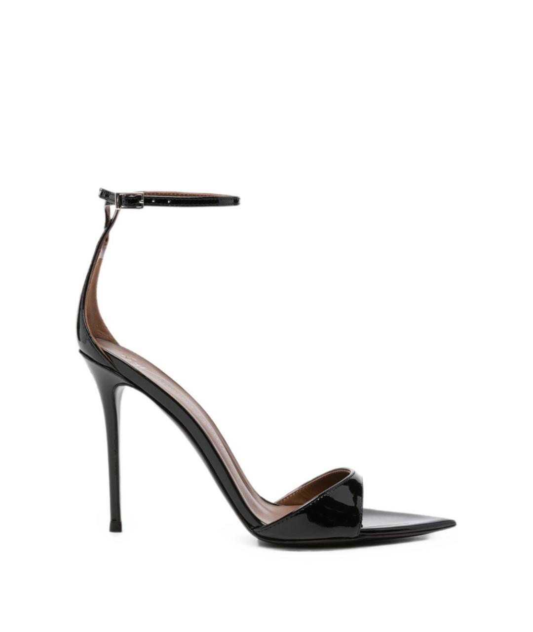 GIUSEPPE ZANOTTI DESIGN Черные босоножки из лакированной кожи, фото 1