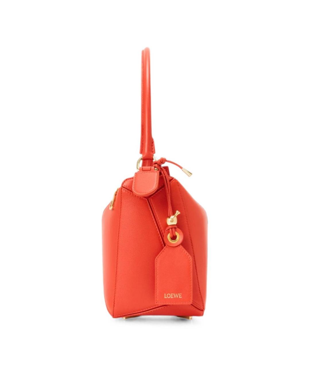 LOEWE Оранжевая кожаная сумка через плечо, фото 4