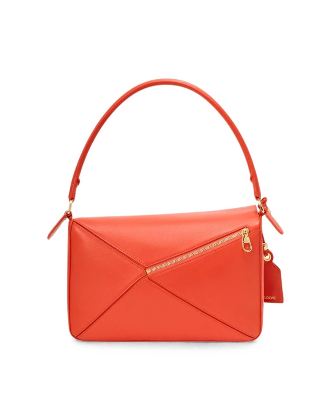 LOEWE Оранжевая кожаная сумка через плечо, фото 3