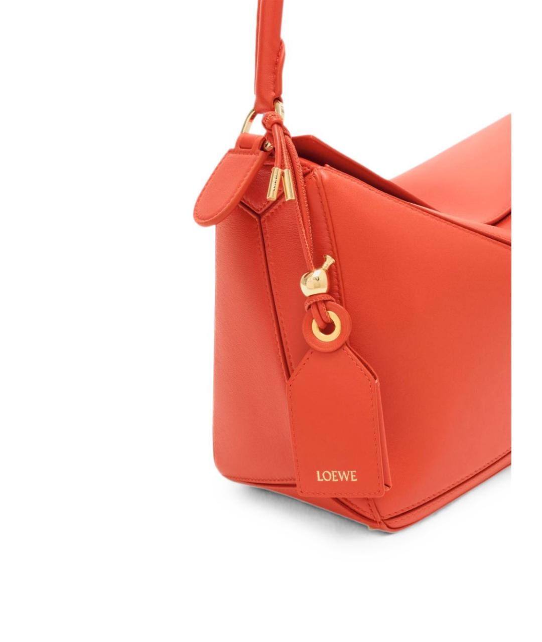 LOEWE Оранжевая кожаная сумка через плечо, фото 5