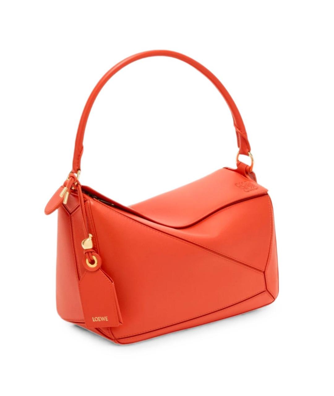 LOEWE Оранжевая кожаная сумка через плечо, фото 2