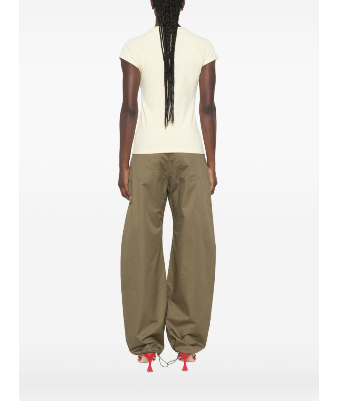 LOEWE Желтая хлопковая футболка, фото 4