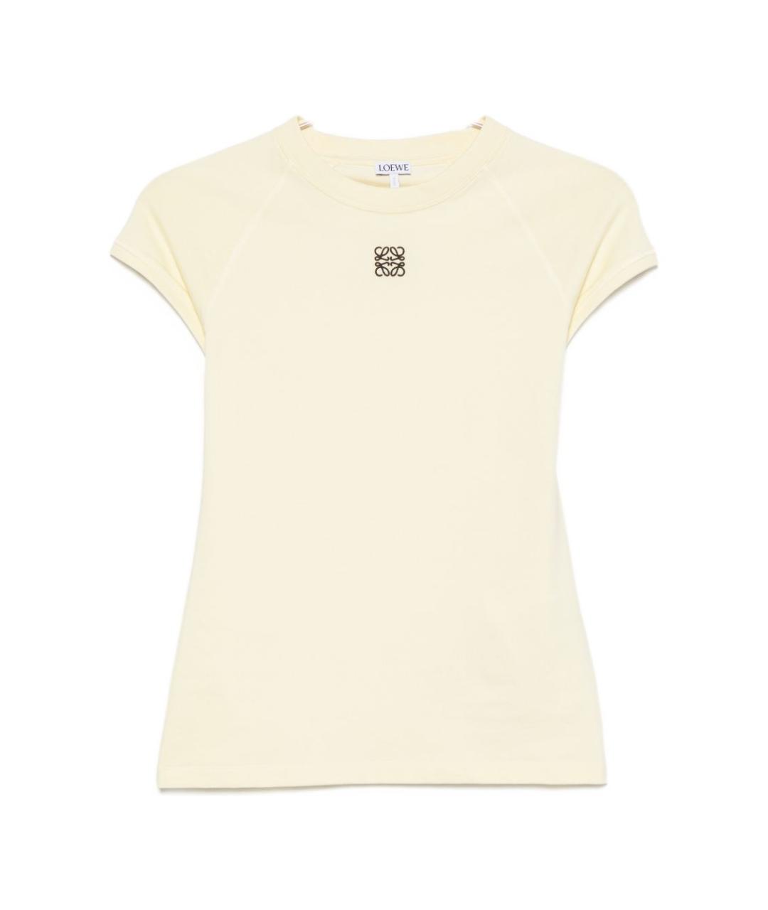 LOEWE Желтая хлопковая футболка, фото 1