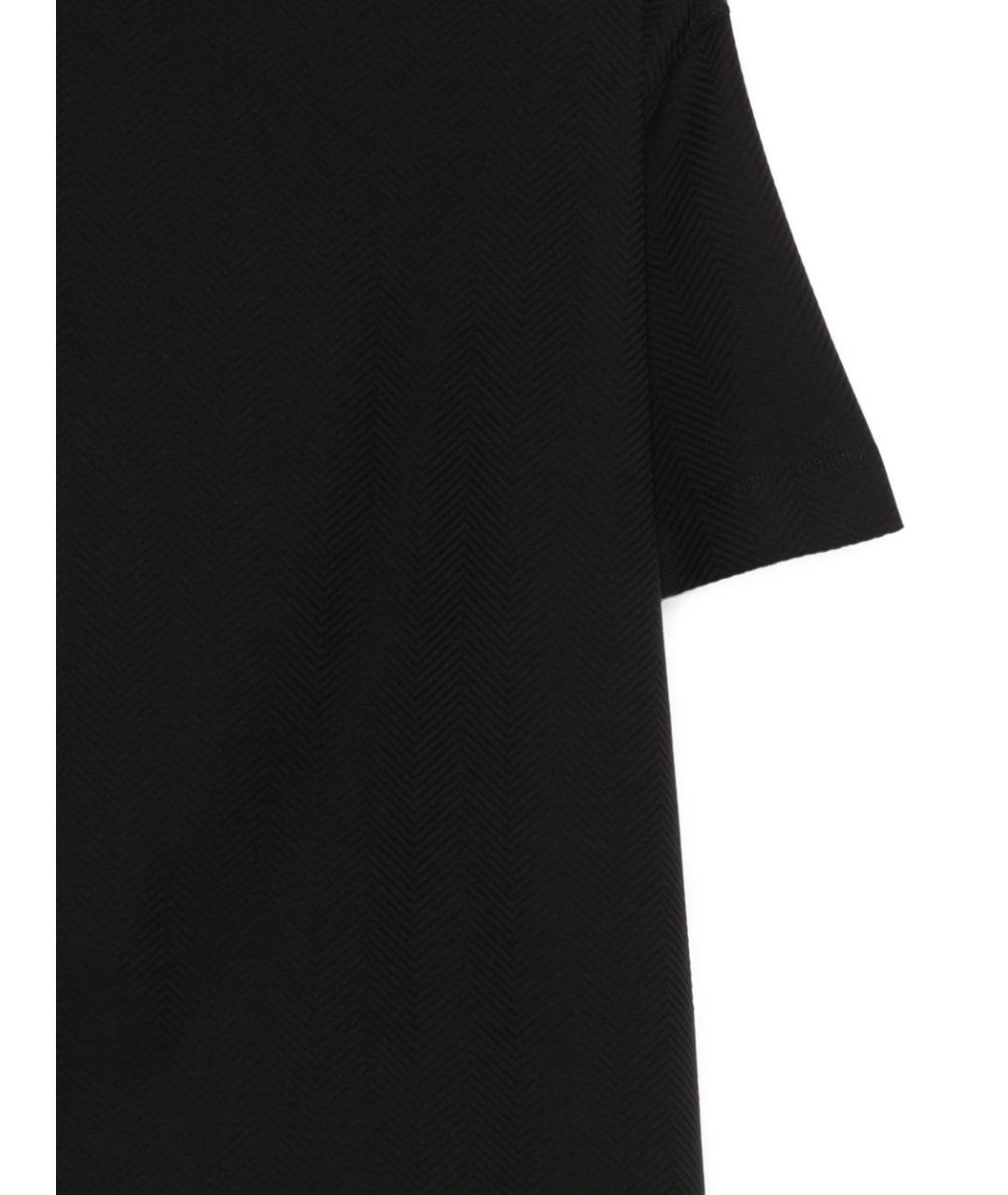 EMPORIO ARMANI Черная хлопковая футболка, фото 2