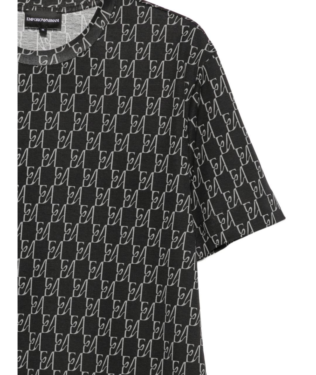 EMPORIO ARMANI Синяя хлопковая футболка, фото 2