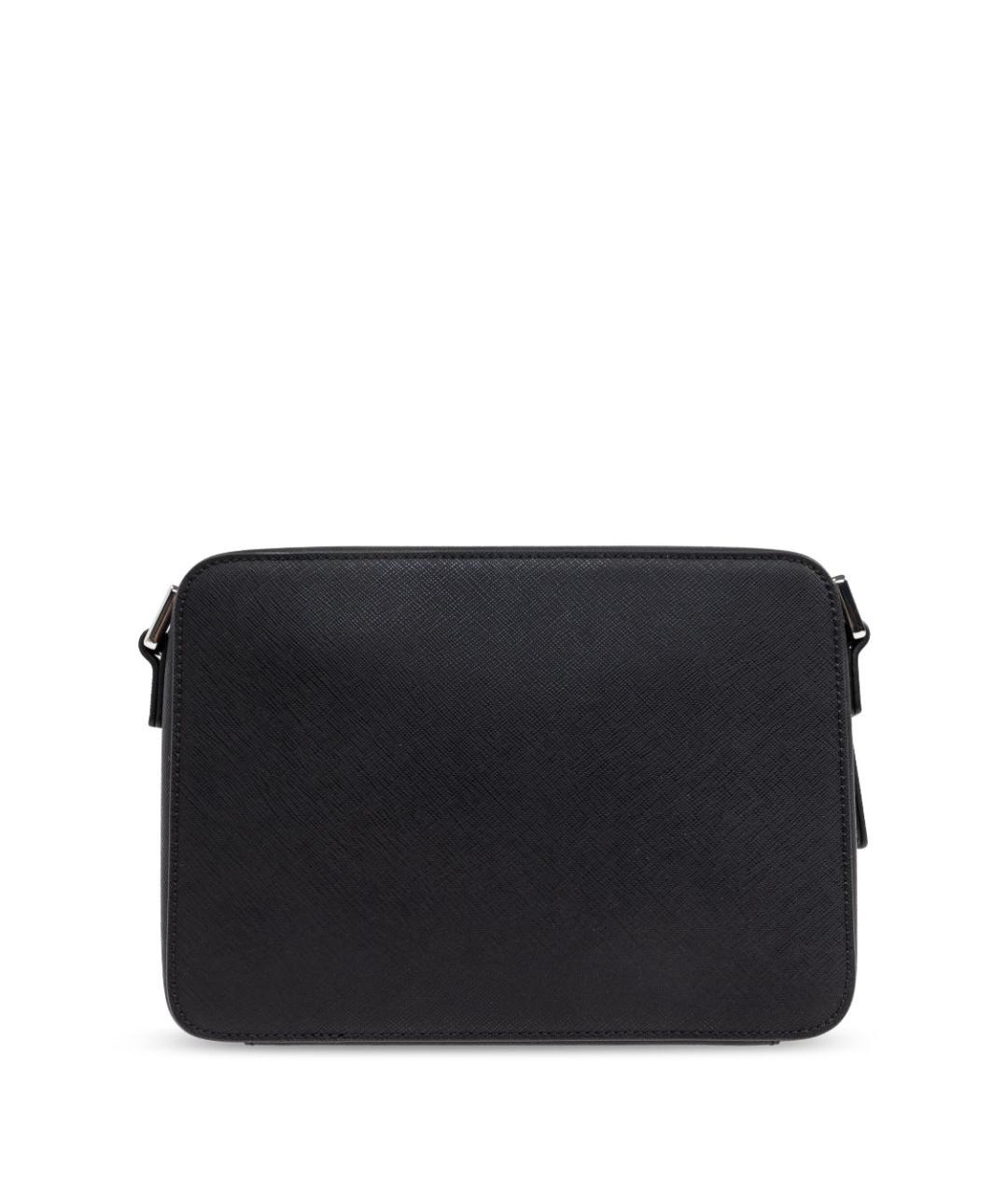EMPORIO ARMANI Черная сумка на плечо из искусственной кожи, фото 4