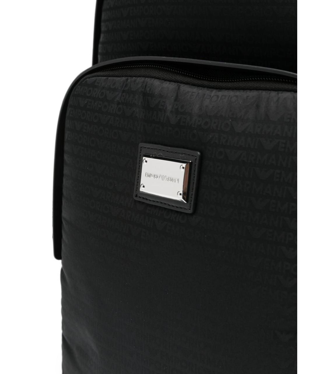 EMPORIO ARMANI Черный синтетический рюкзак, фото 2