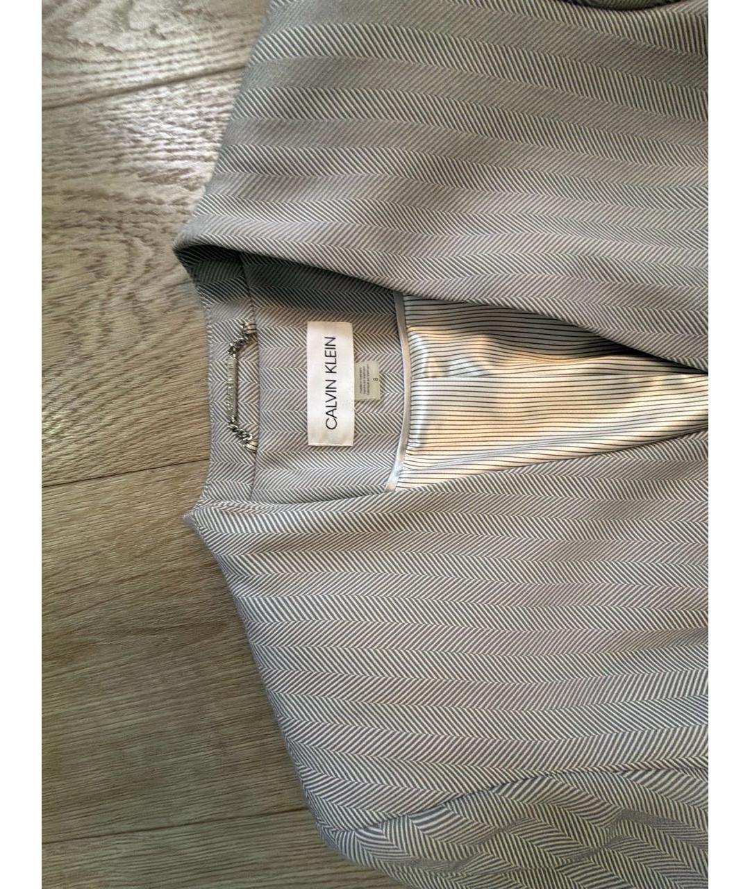CALVIN KLEIN Серый полиэстеровый костюм с брюками, фото 3