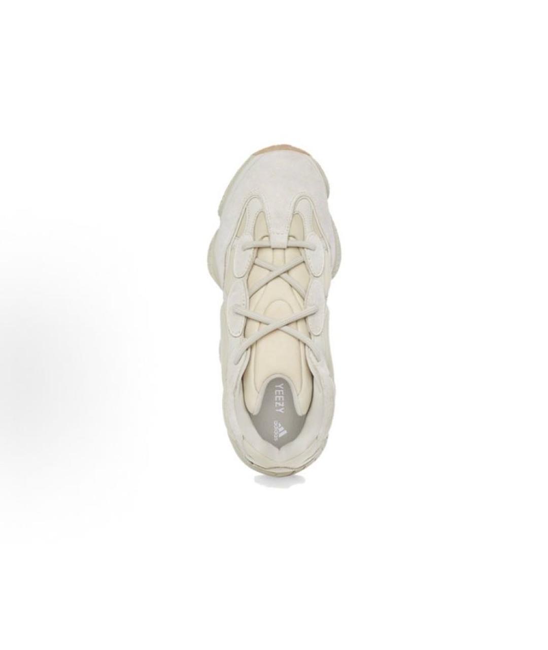 ADIDAS YEEZY Бежевые замшевые кроссовки, фото 4