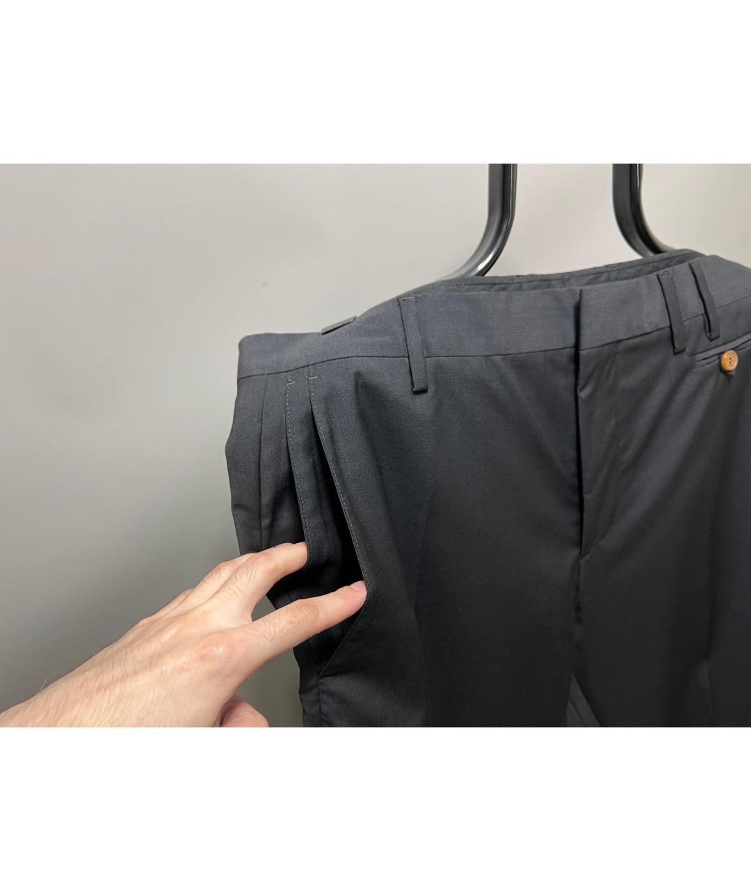 VIVIENNE WESTWOOD Черные шерстяные повседневные брюки, фото 2