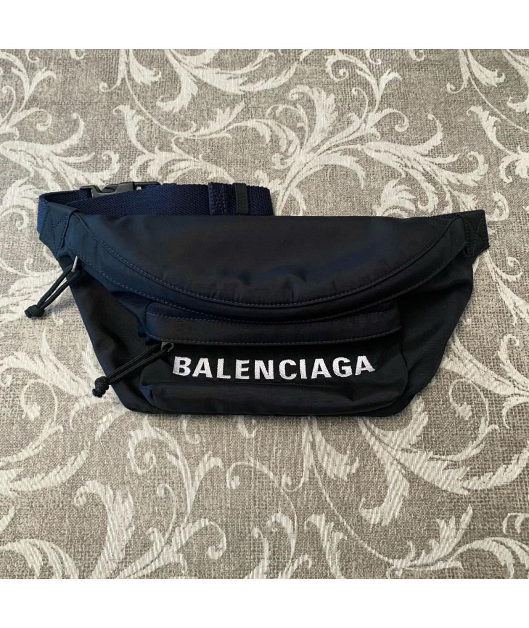 BALENCIAGA Черная поясная сумка, фото 6