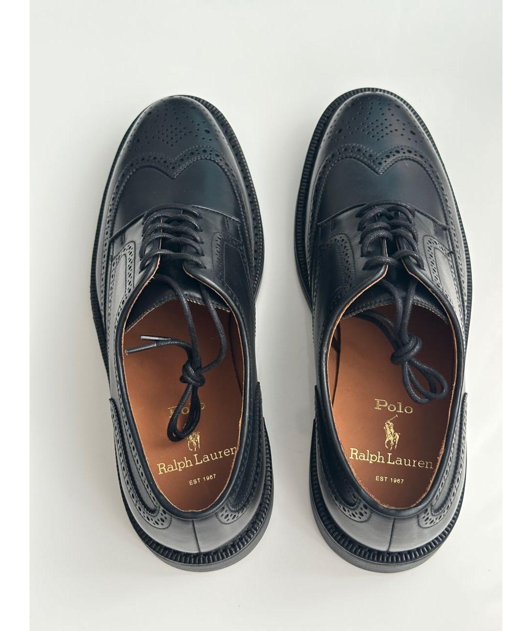 POLO RALPH LAUREN Черные кожаные туфли, фото 3