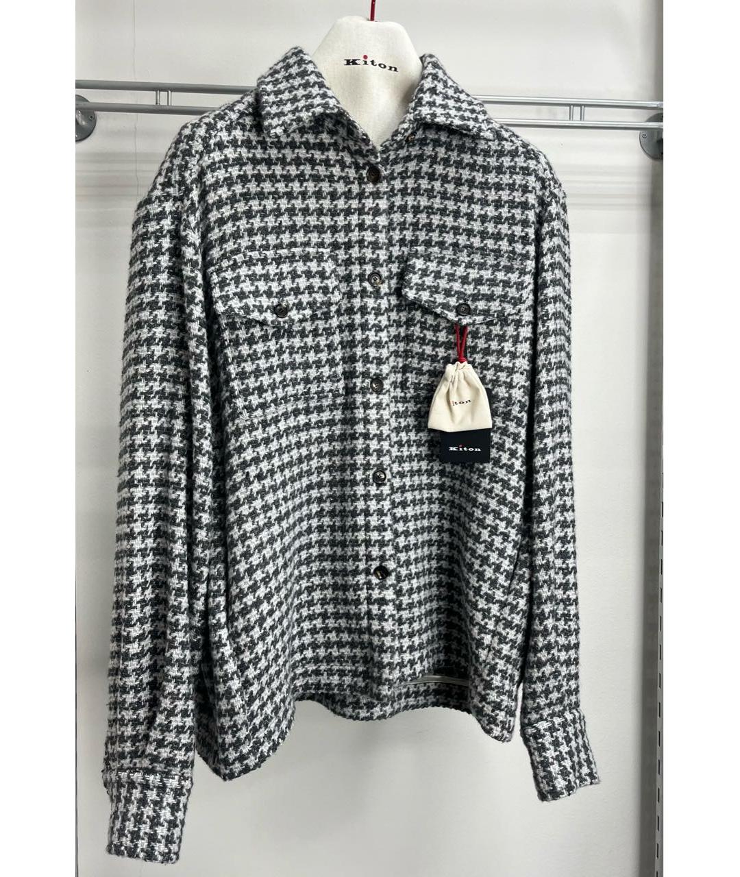 KITON Серая шерстяная куртка, фото 6