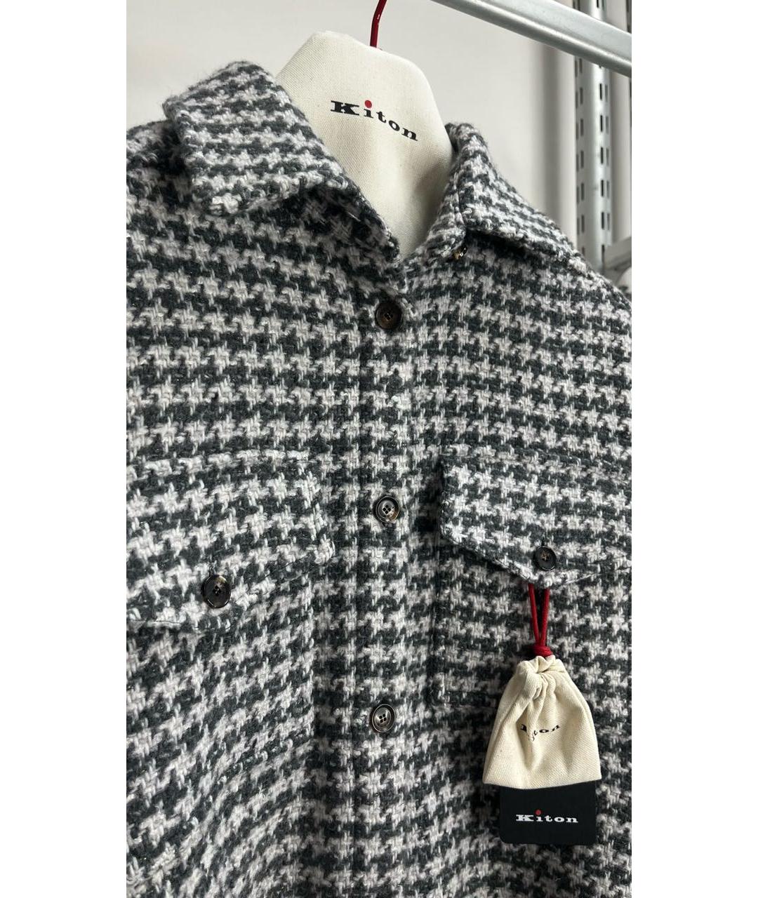 KITON Серая шерстяная куртка, фото 5