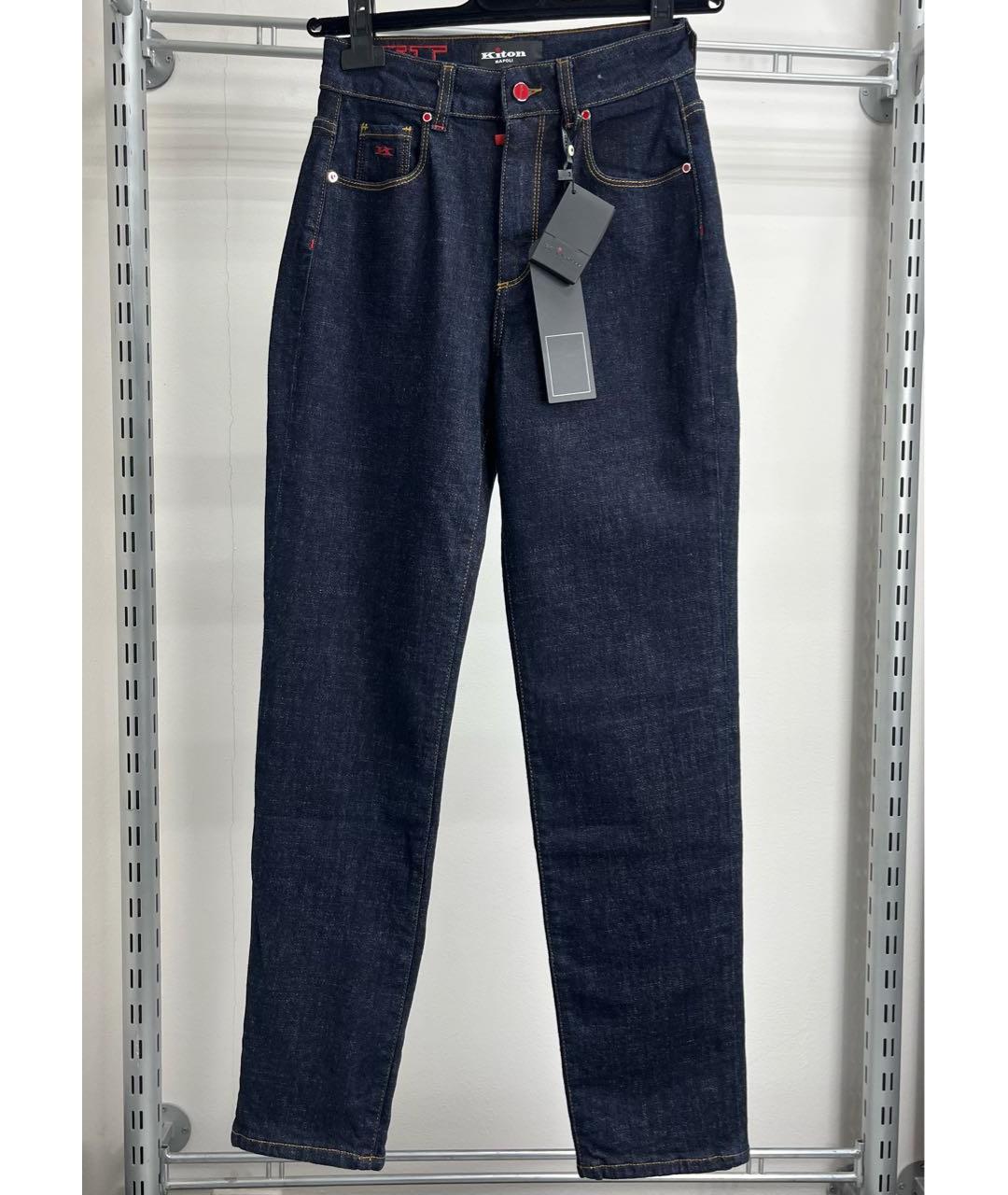 KITON Темно-синие хлопковые джинсы скинни, фото 5