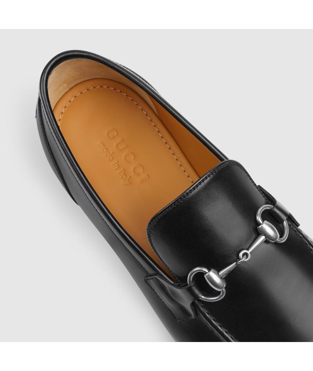 GUCCI Черные кожаные лоферы, фото 3