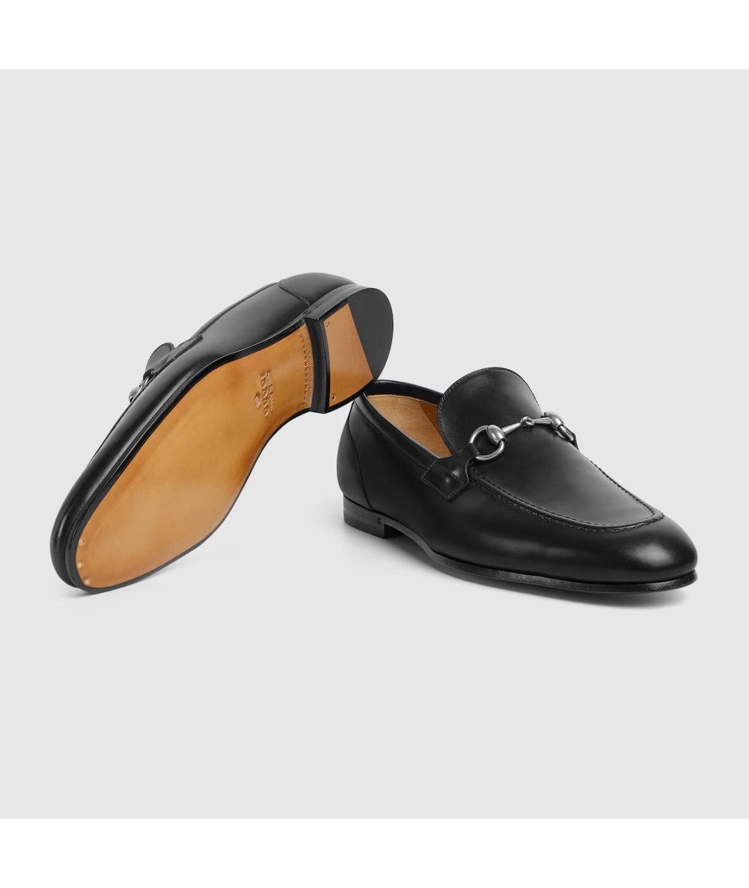 GUCCI Черные кожаные лоферы, фото 6
