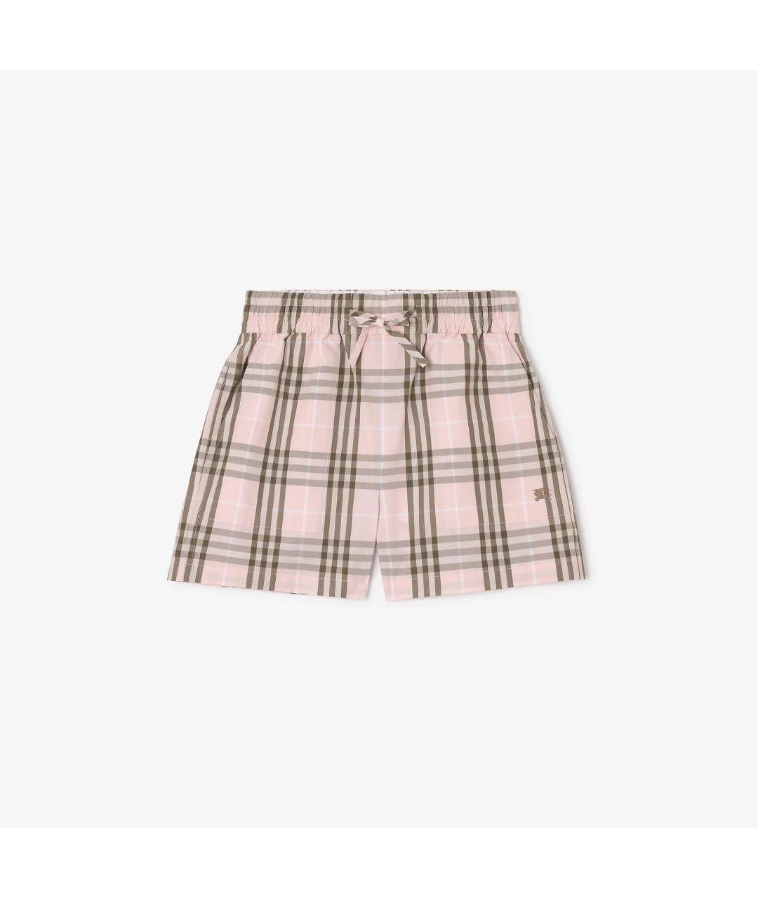 BURBERRY Розовые хлопковые шорты, фото 1