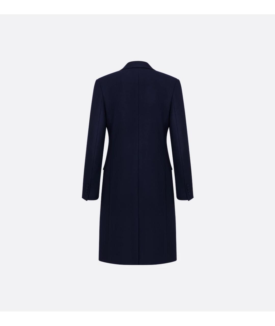 CHRISTIAN DIOR Синее шерстяное пальто, фото 2