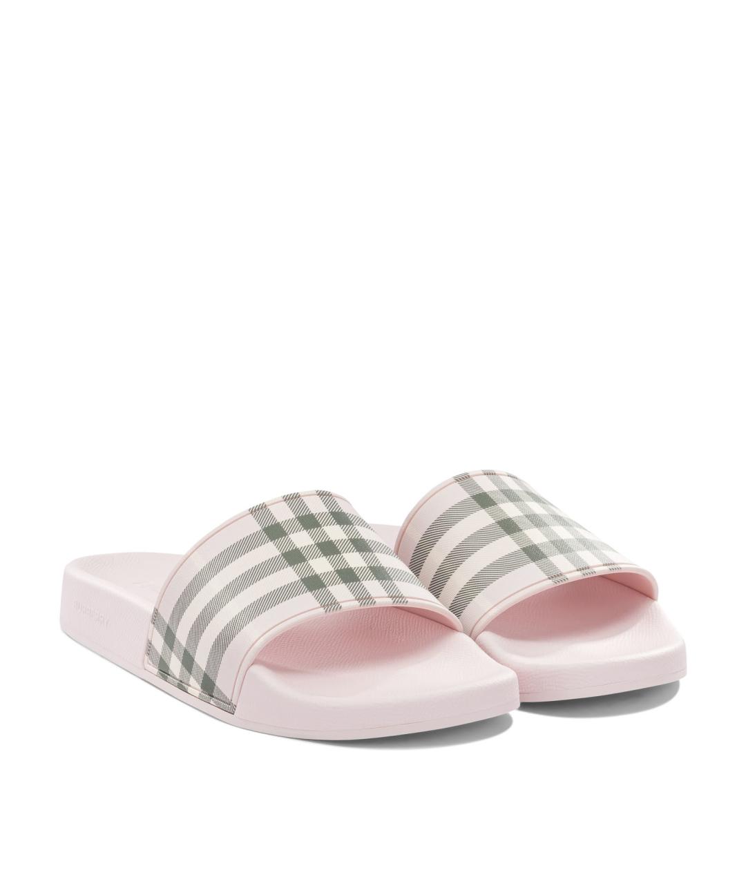 BURBERRY Мульти резиновые шлепанцы, фото 2