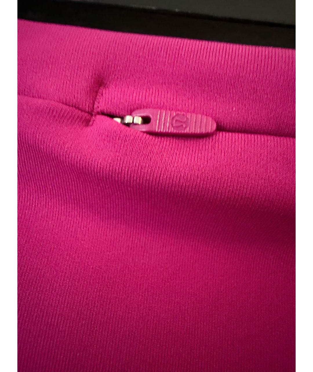 Lululemon Розовые полиамидовые спортивные брюки и шорты, фото 4