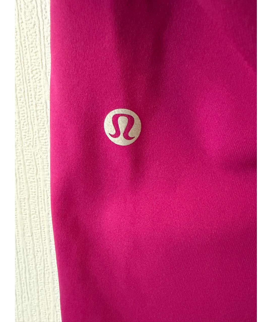 Lululemon Розовые полиамидовые спортивные брюки и шорты, фото 7