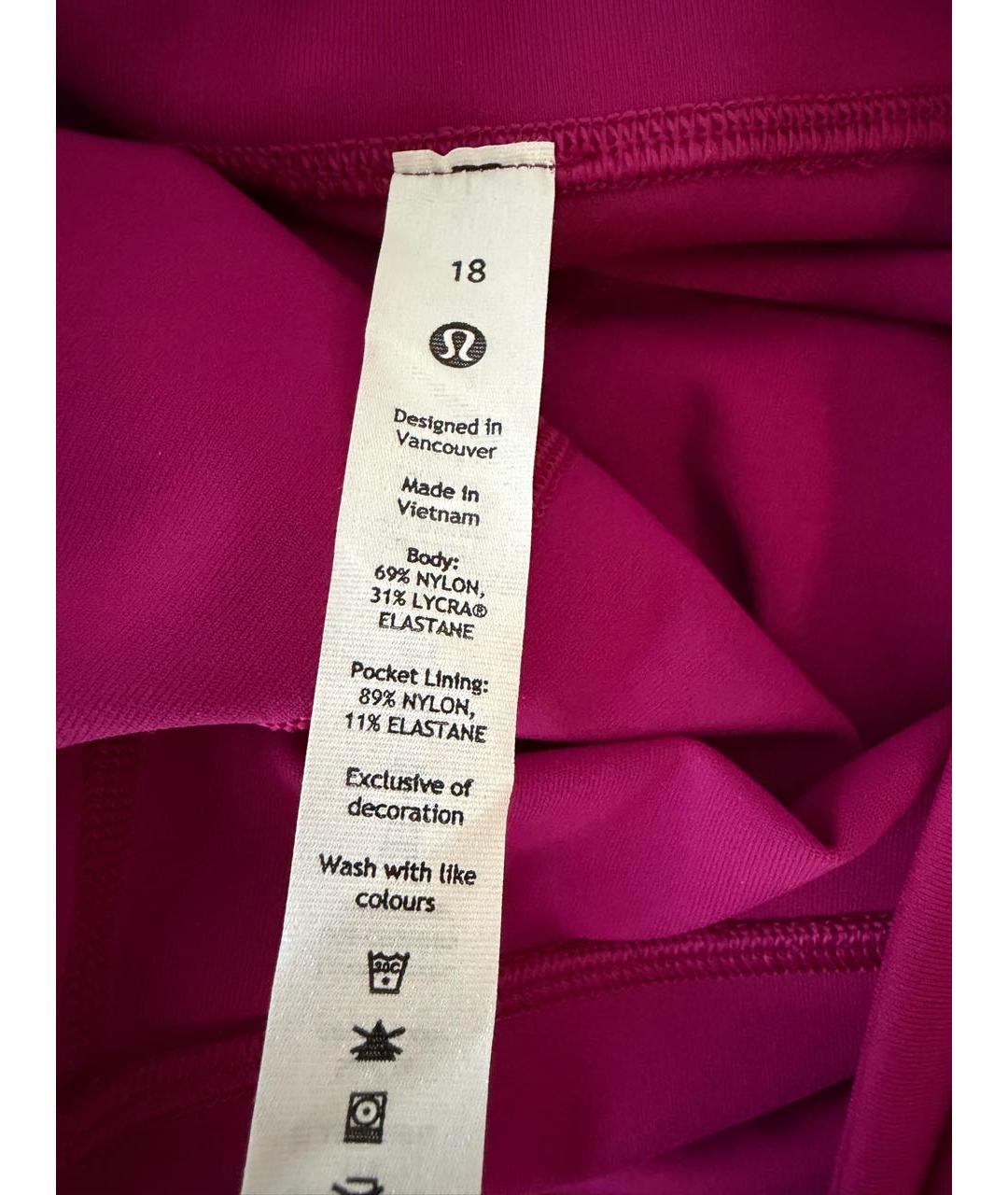 Lululemon Розовые полиамидовые спортивные брюки и шорты, фото 8