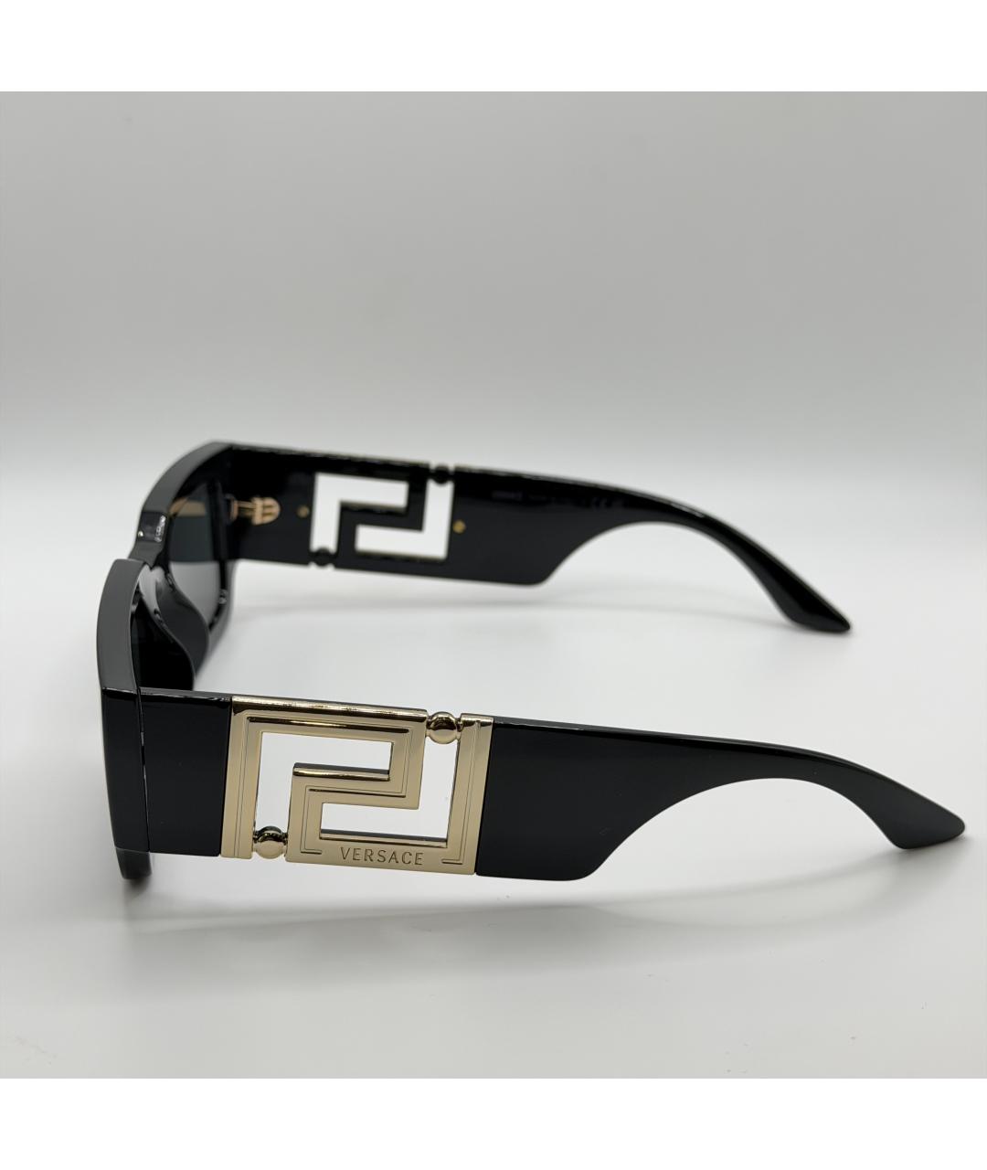 VERSACE Черные пластиковые солнцезащитные очки, фото 3