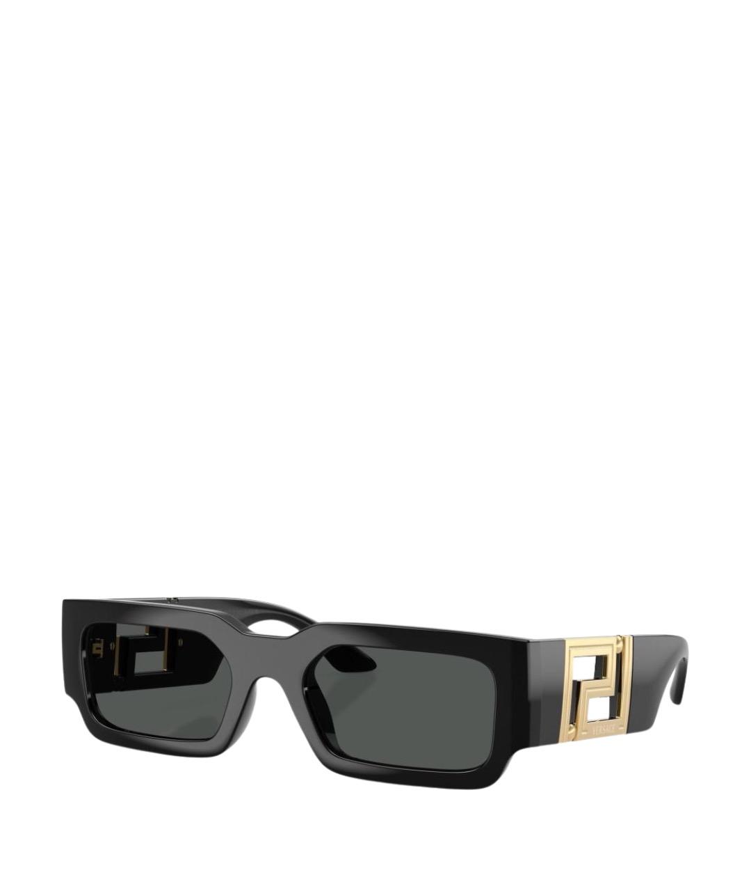 VERSACE Черные пластиковые солнцезащитные очки, фото 1