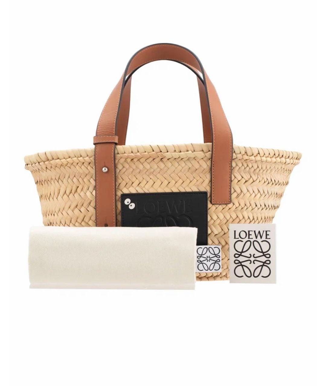 LOEWE Коричневая кожаная сумка через плечо, фото 3