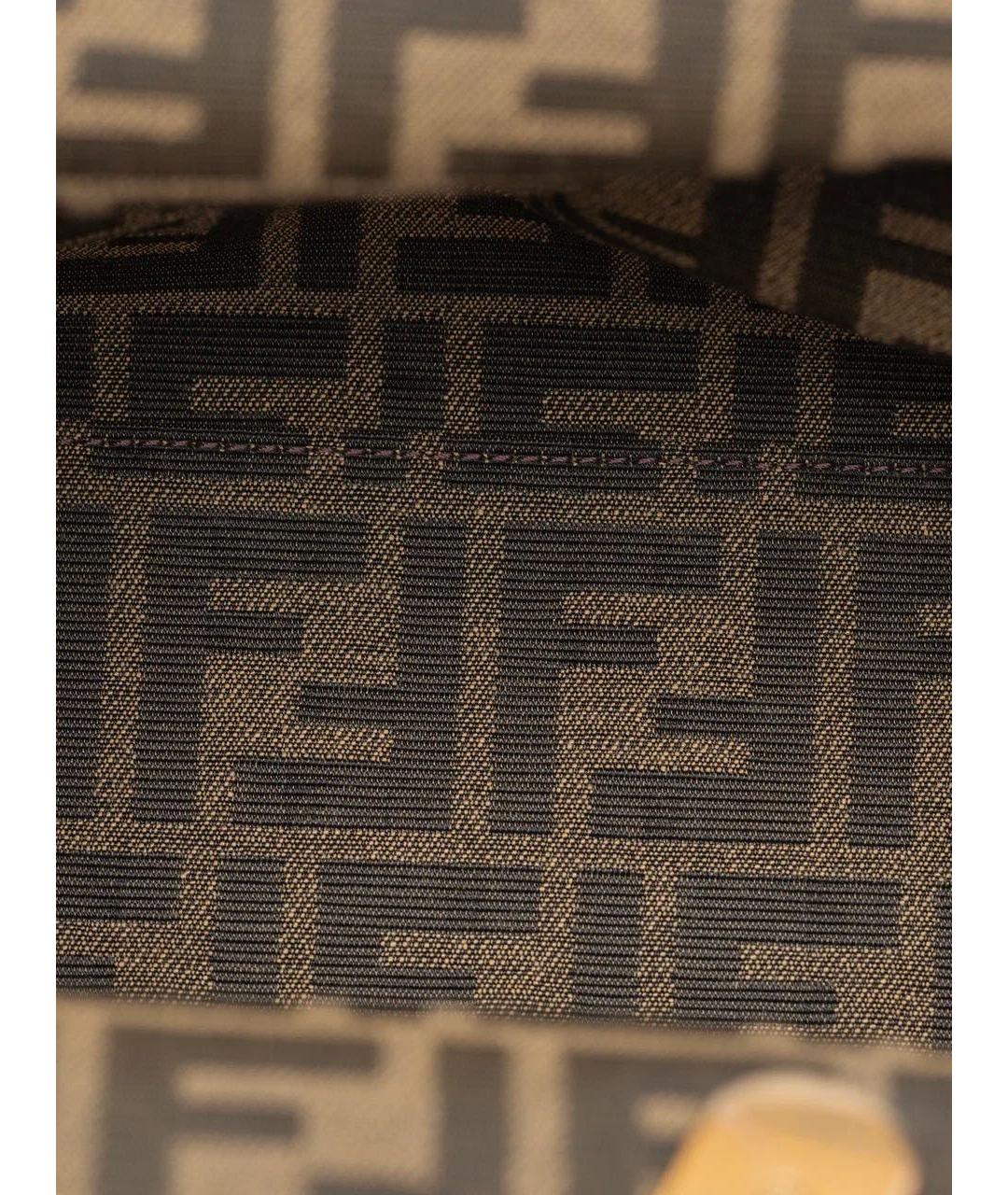 FENDI Коричневая кожаная сумка через плечо, фото 8