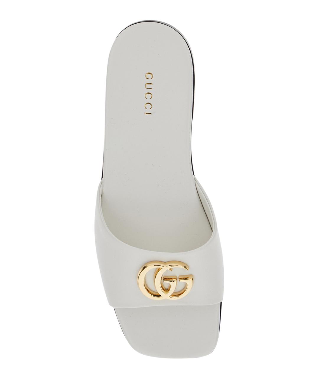 GUCCI Белые сандалии, фото 4