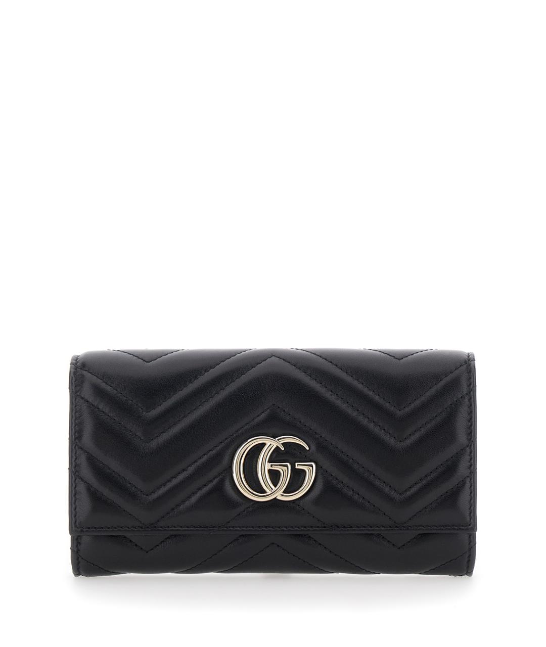 GUCCI Черный кожаный кошелек, фото 1