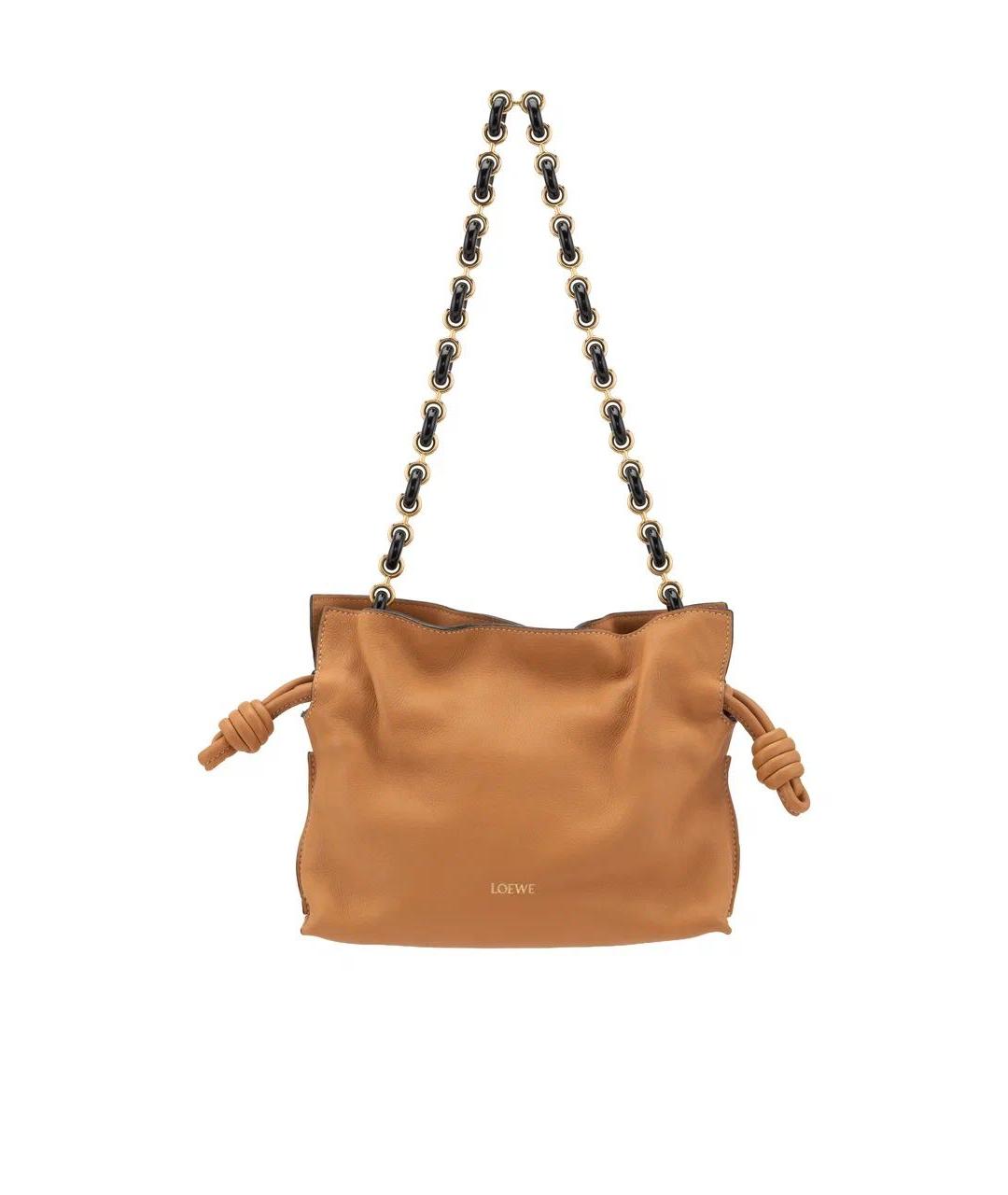 LOEWE Коричневая кожаная сумка через плечо, фото 3