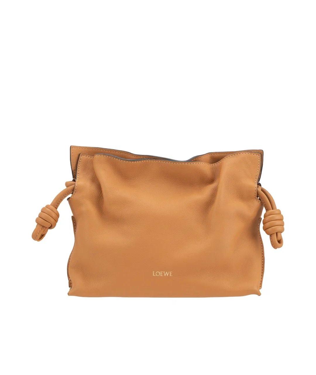 LOEWE Коричневая кожаная сумка через плечо, фото 1