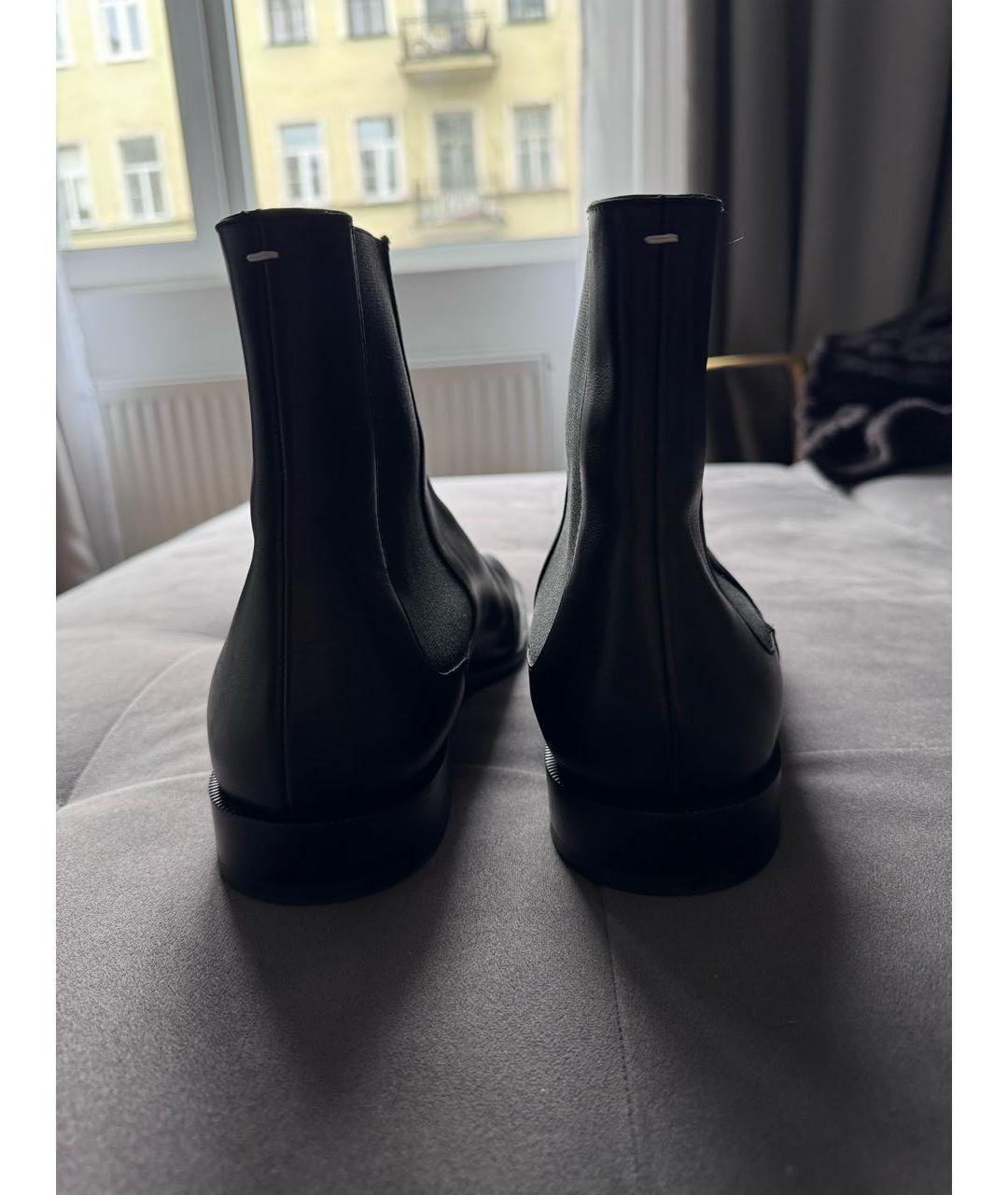 MAISON MARGIELA Черные кожаные туфли, фото 3