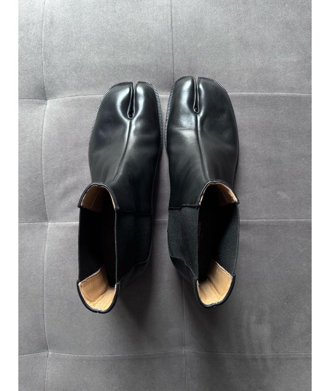 MAISON MARGIELA Черные кожаные туфли, фото 2