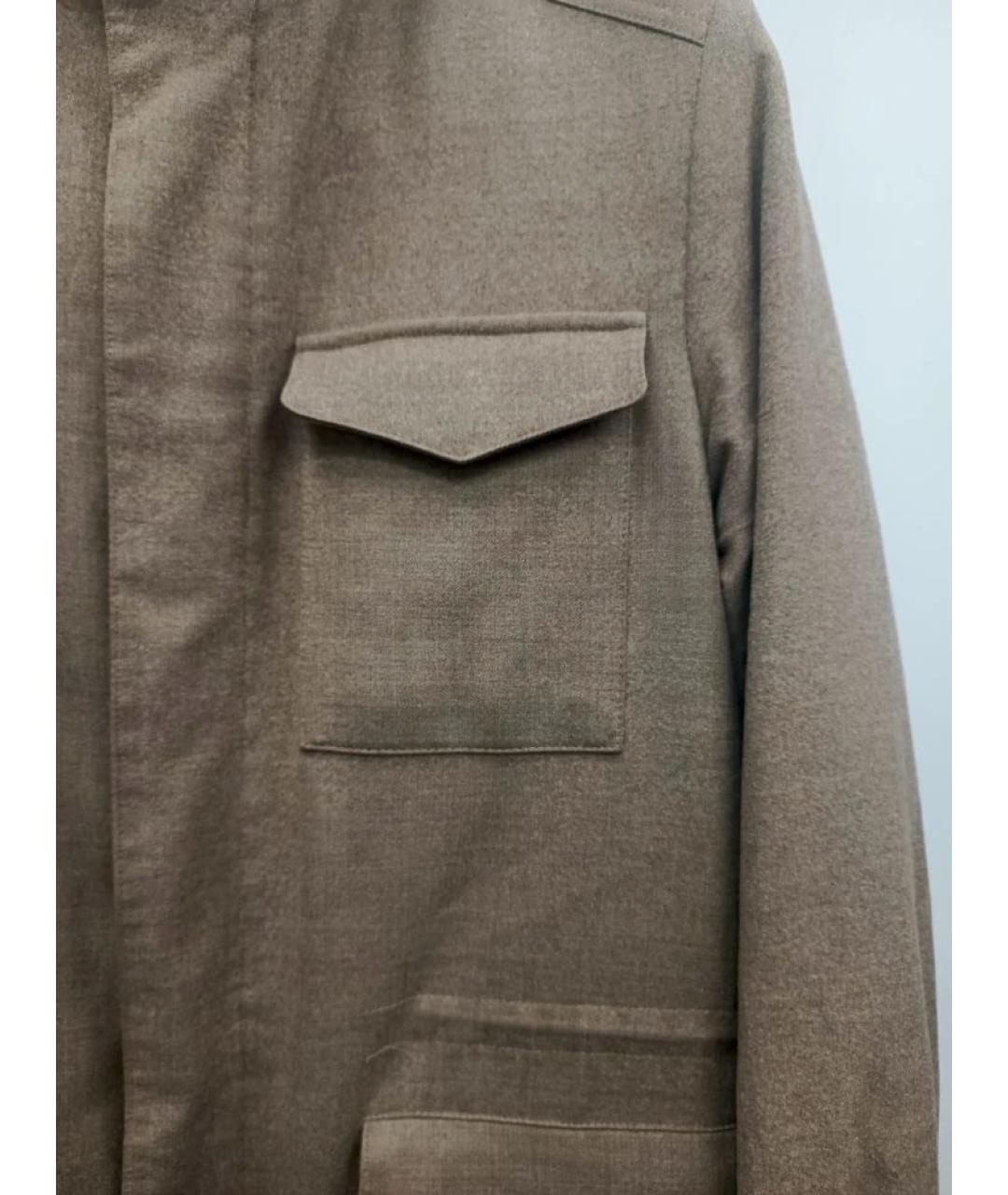 LORO PIANA Коричневая шерстяная куртка, фото 4