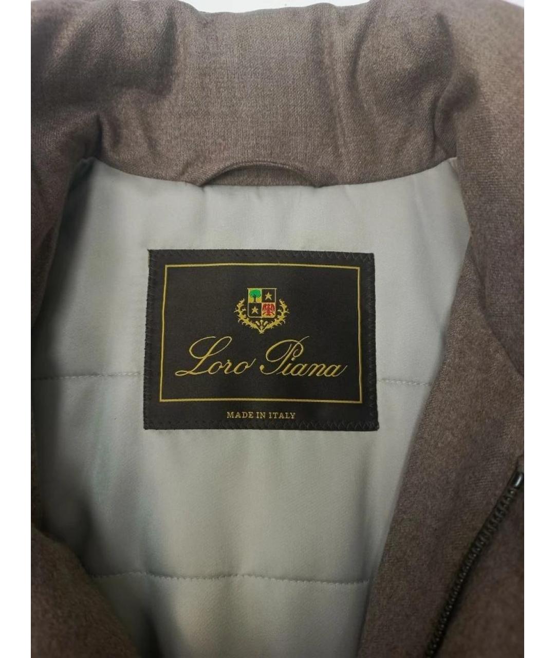 LORO PIANA Коричневая шерстяная куртка, фото 3