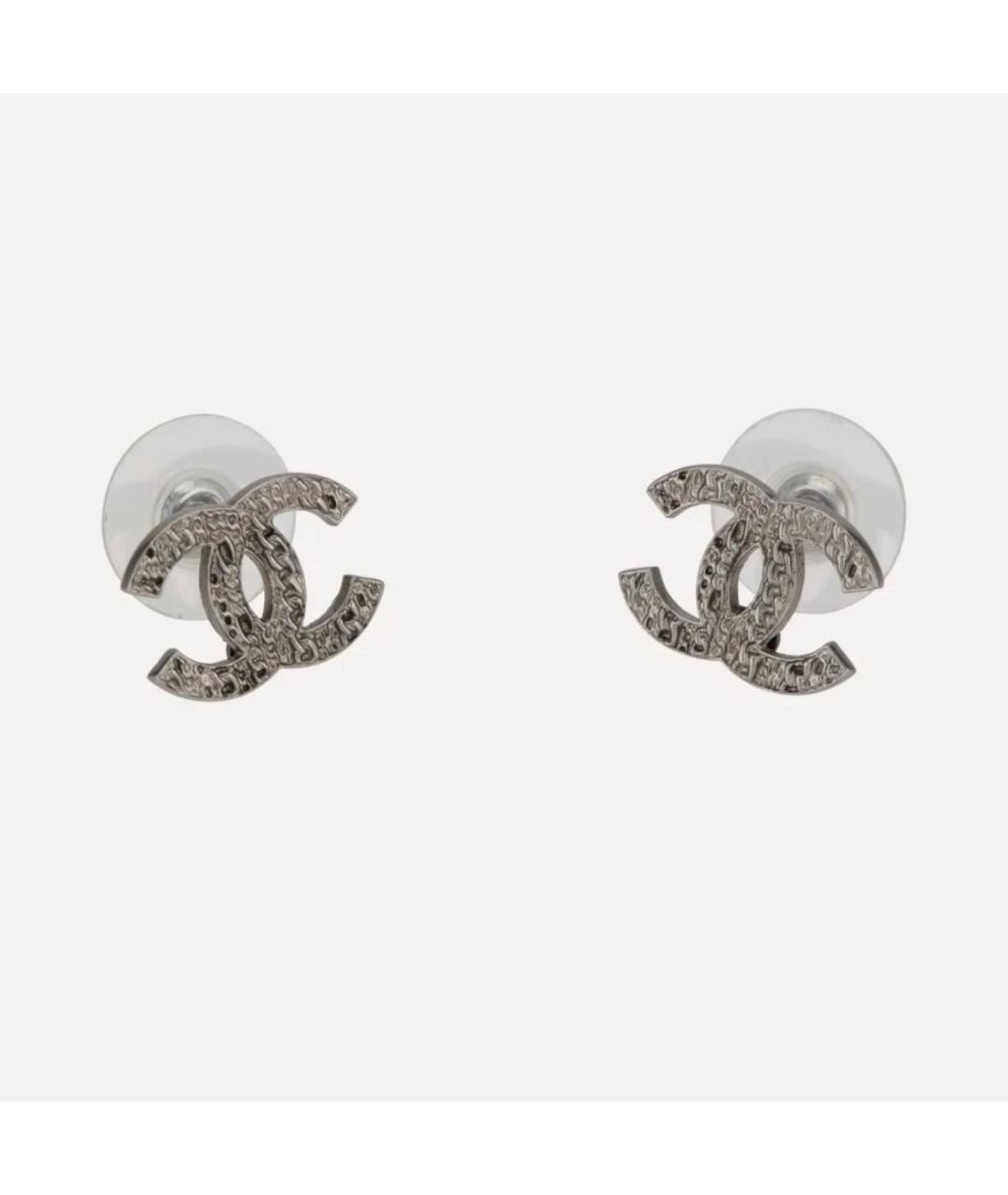 CHANEL Серебряные металлические серьги, фото 2