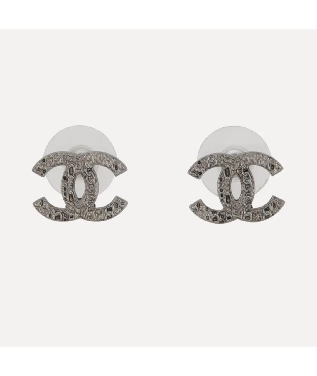 CHANEL Серебряные металлические серьги, фото 1