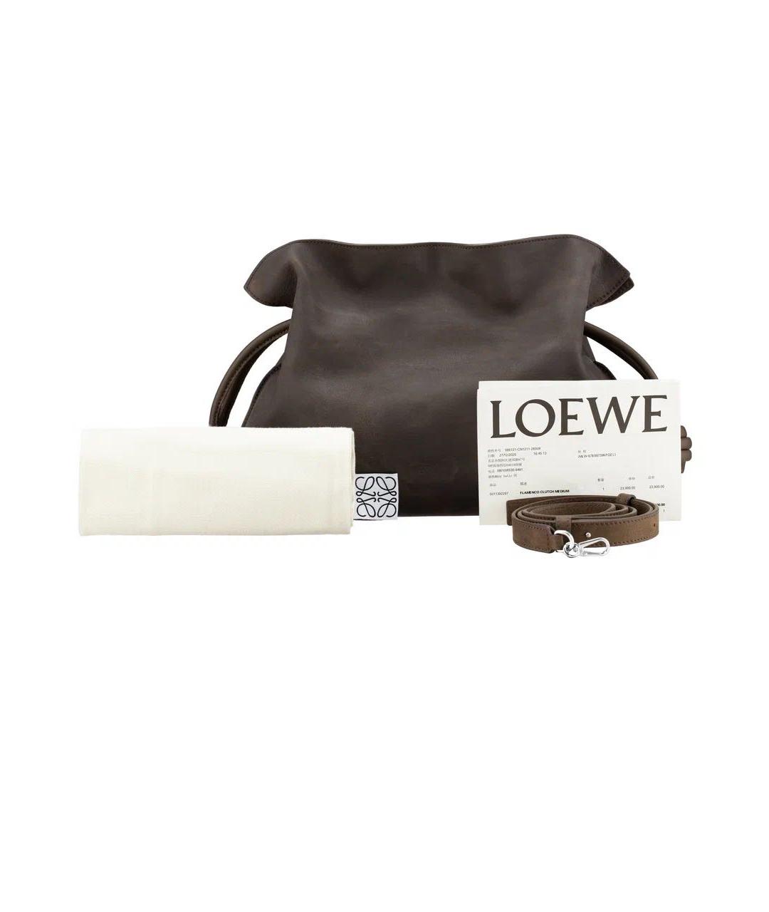 LOEWE Зеленая кожаная сумка через плечо, фото 4
